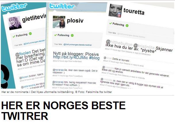 Norges beste twitrer – Det Nye